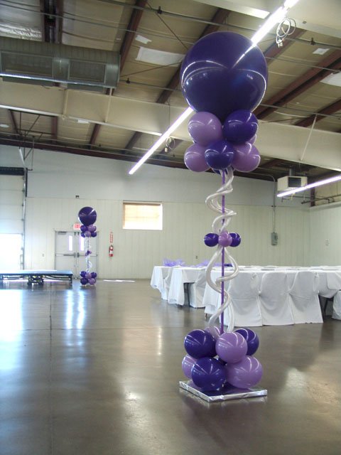 beautiful wedding balloon columns denver